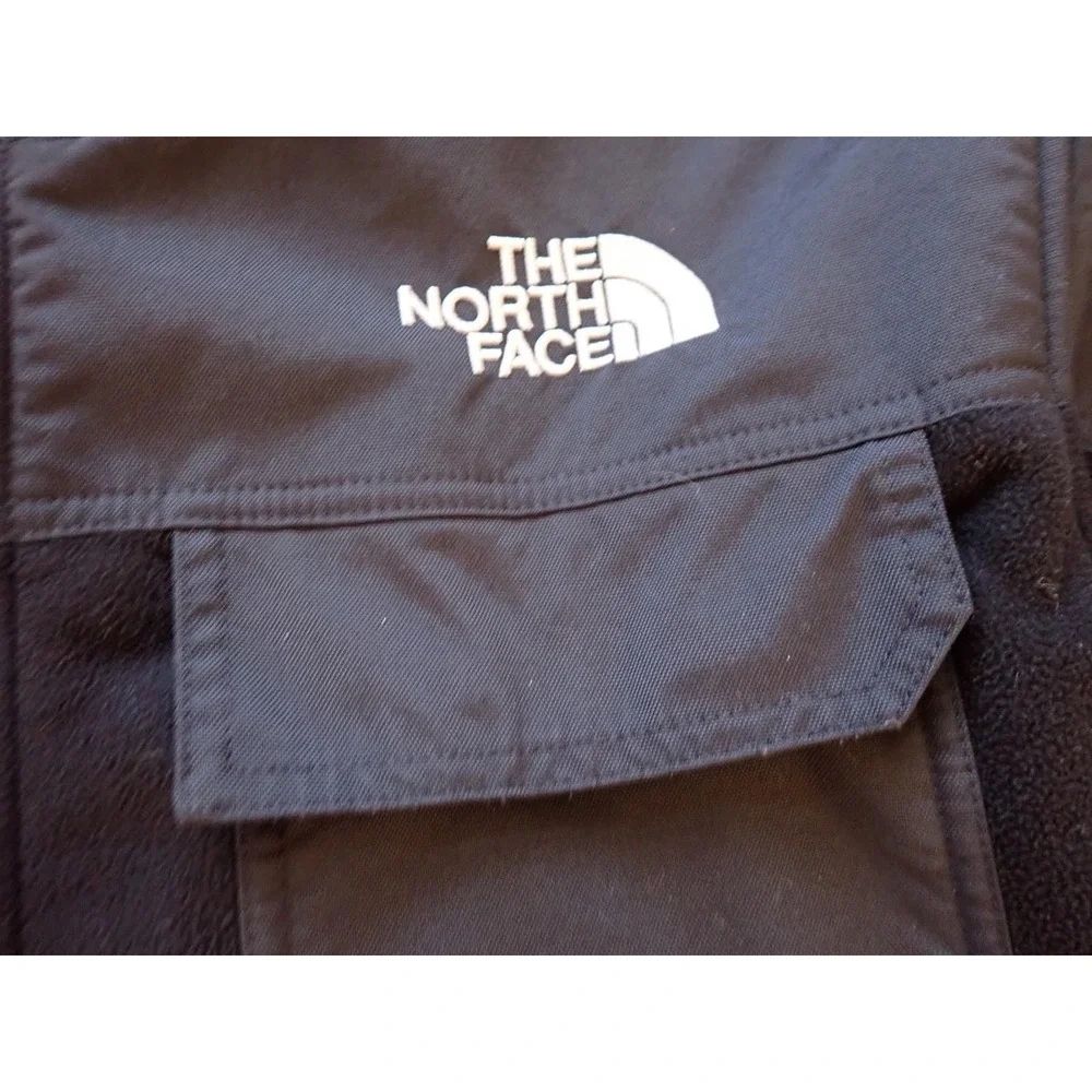 The North Face Fleece Jacket Mens Large Black Excellent Full Zip Utility Pocket